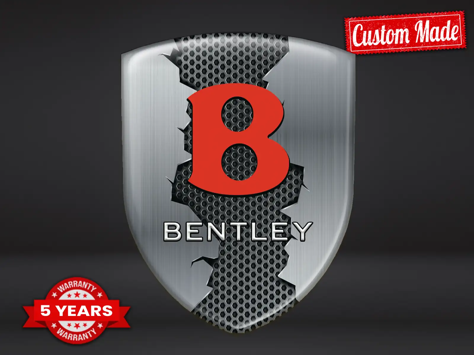 Bentley Stickers Résine Bombés Design Exclusif Badges 